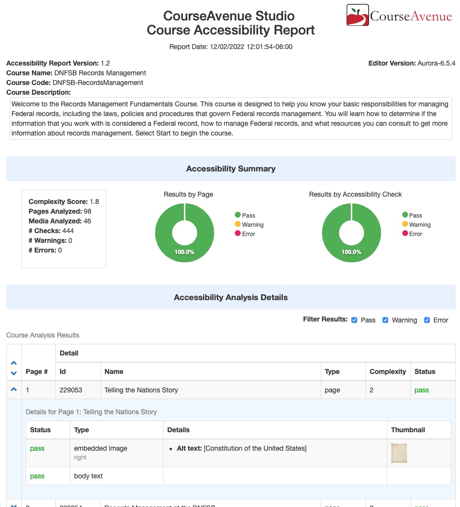 Ensure accessibility before publication with CourseAvenue's eLearning Authoring Platform